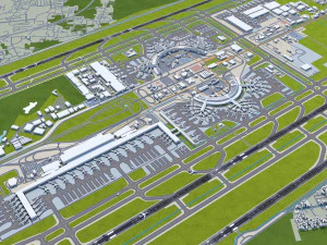 Jakarta Soekarno - Hatta Airport 10km 3D Model