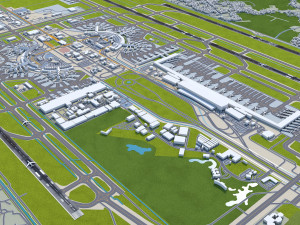 Jakarta Soekarno - Hatta Airport 10km 3D Model