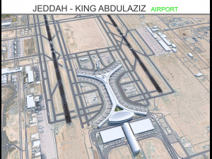 Jeddah - King Abdulaziz Airport 11km Modèle 3D