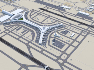 Jeddah - King Abdulaziz Airport 11km 3D Model