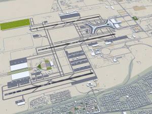 Jeddah - King Abdulaziz Airport 11km 3D Model