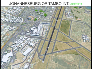 ヨハネスブルグORタンボ国際空港 10km 3Dモデル
