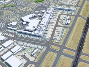 ヨハネスブルグORタンボ国際空港 10km 3Dモデル