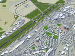 Johannesburg OR Tambo International Airport 10km Modèle 3D