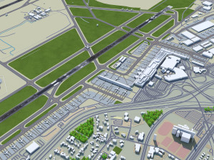Johannesburg OR Tambo International Airport 10km Modèle 3D