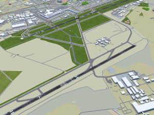 Johannesburg OR Tambo International Airport 10km Modèle 3D
