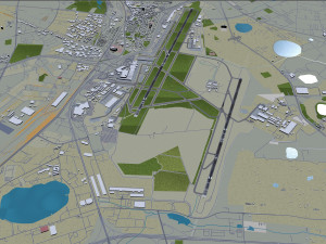 Johannesburg OR Tambo International Airport 10km Modèle 3D