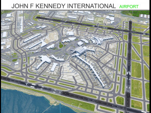 John F Kennedy International Airport 12km 3D Model