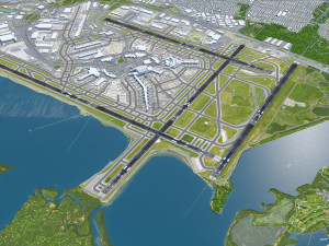 John F Kennedy International Airport 12km 3D मॉडल