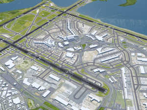 John F Kennedy International Airport 12km 3D मॉडल