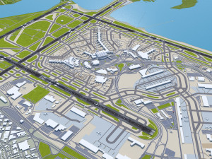 John F Kennedy International Airport 12km 3D मॉडल