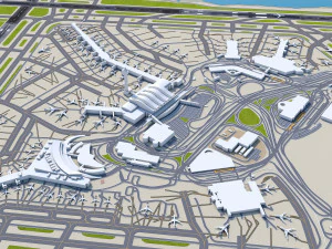 ジョン・F・ケネディ国際空港 12km 3Dモデル