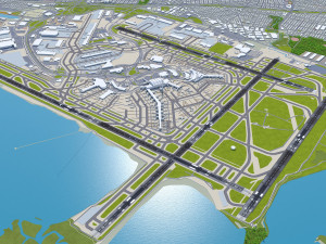 John F Kennedy International Airport 12km 3D मॉडल