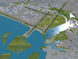 John F Kennedy International Airport 12km 3D मॉडल