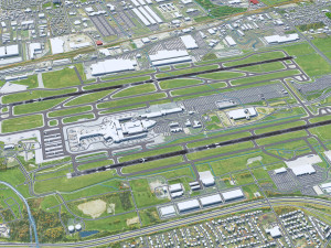 John Glenn Columbus International Airport 10km 3D Модель