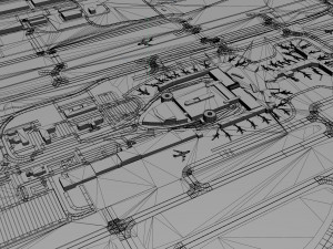 John Glenn Columbus International Airport 10km 3D Модель