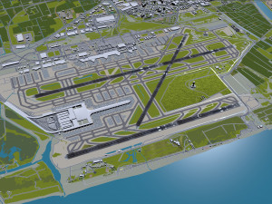 Josep Tarradellas Barcelona-El Prat Airport 10km Modelo 3D