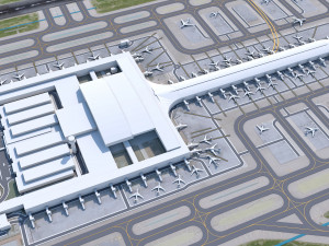 Josep Tarradellas Barcelona-El Prat Airport 10km Modelo 3D
