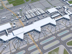 Josep Tarradellas Barcelona-El Prat Airport 10km 3D Model