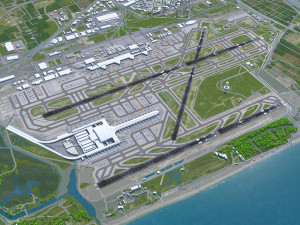 Josep Tarradellas Barcelona-El Prat Airport 10km Modelo 3D