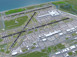 Josep Tarradellas Barcelona-El Prat Airport 10km Modelo 3D