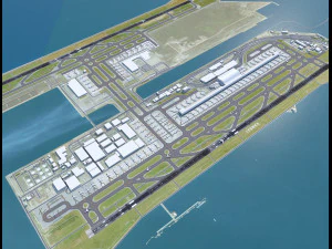 Kansai International Airport 10km 3D Model