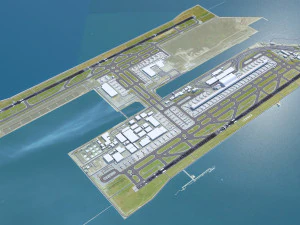 Kansai International Airport 10km 3D Model
