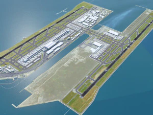 Kansai International Airport 10km 3D Model
