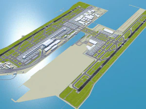 Kansai International Airport 10km 3D Model