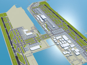 Kansai International Airport 10km 3D मॉडल