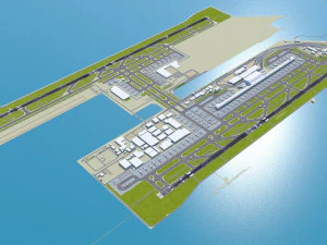 Kansai International Airport 10km 3D Model