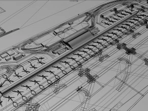 Kansai International Airport 10km 3D Model