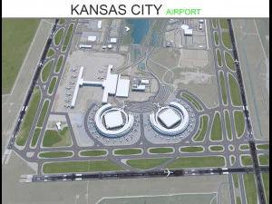 Luchthaven Kansas City 12 km 3D Model