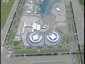 Kansas City Airport 12km 3Dモデル