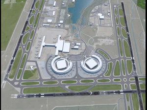 Kansas City Airport 12km 3D Model