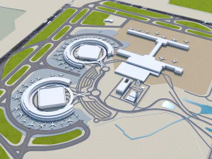 Kansas City Airport 12km 3D Model