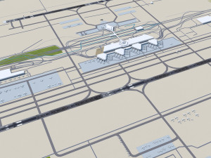 King Khalid International Airport 15km Modelo 3D