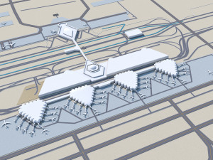 King Khalid International Airport 15km Modelo 3D