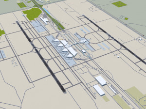King Khalid International Airport 15km Modelo 3D