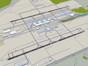 King Khalid International Airport 15km Modelo 3D
