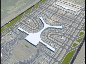 昆明長水国際空港 10km 3Dモデル