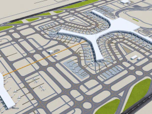 昆明長水国際空港 10km 3Dモデル