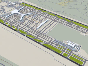 昆明長水国際空港 10km 3Dモデル