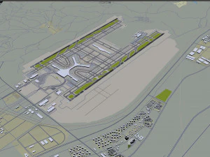 昆明長水国際空港 10km 3Dモデル