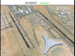 Koeweit luchthaven 10 km 3D Model