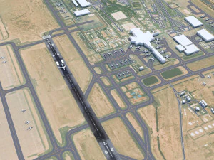 Kuwait Airport 10km 3D Model