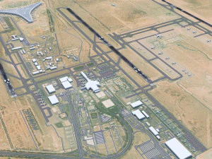 Kuwait Airport 10km 3D Model