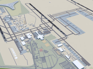 Kuwait Airport 10km Modelo 3D
