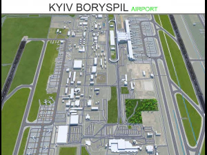 Aeroporto Kyiv Boryspil 12 km Modelo 3D