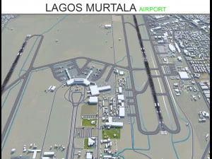 Aeroporto Lagos Murtala Muhammed 10 km Modello 3D